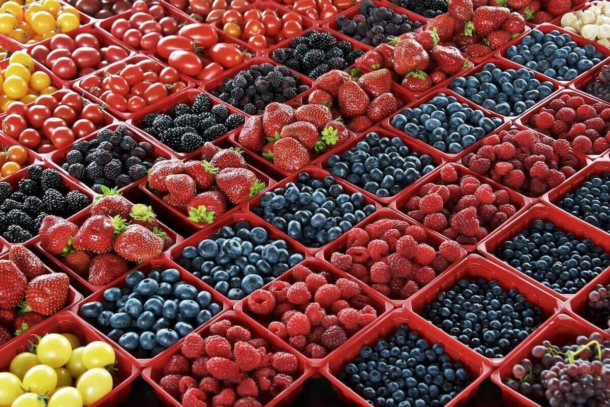 etales de marché jean talon a montreal fruits