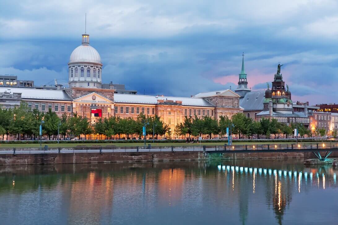 paysage de montreal en hiver marché