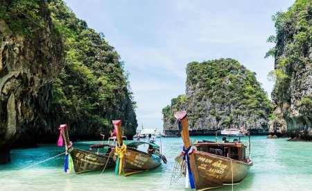 bateaux long tail boat thailande plage itinéraire 2 semaines en Thaïlande