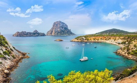 mer turquoise panorama ibiza baleares