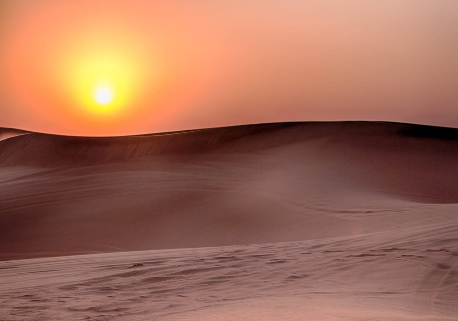 Dunes de sable au coucher de soleil - Que faire dans le désert de Dubaï ? Pour les amateurs de sensations fortes ou pour faire une escapade féerique