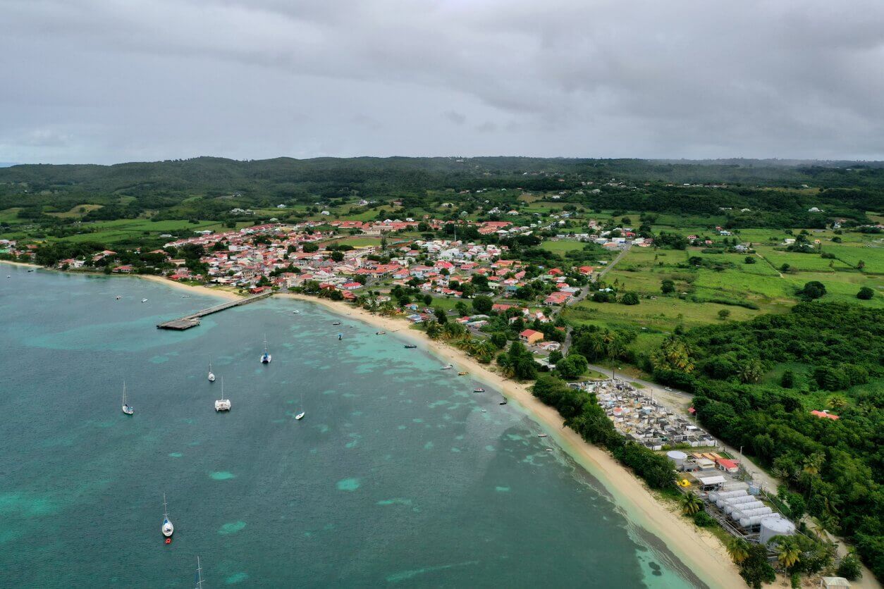Marie Galante vue aerienne - Où loger en Guadeloupe ? Découvrez les 12 meilleurs endroits où poser vos valises pour visiter la Guadeloupe