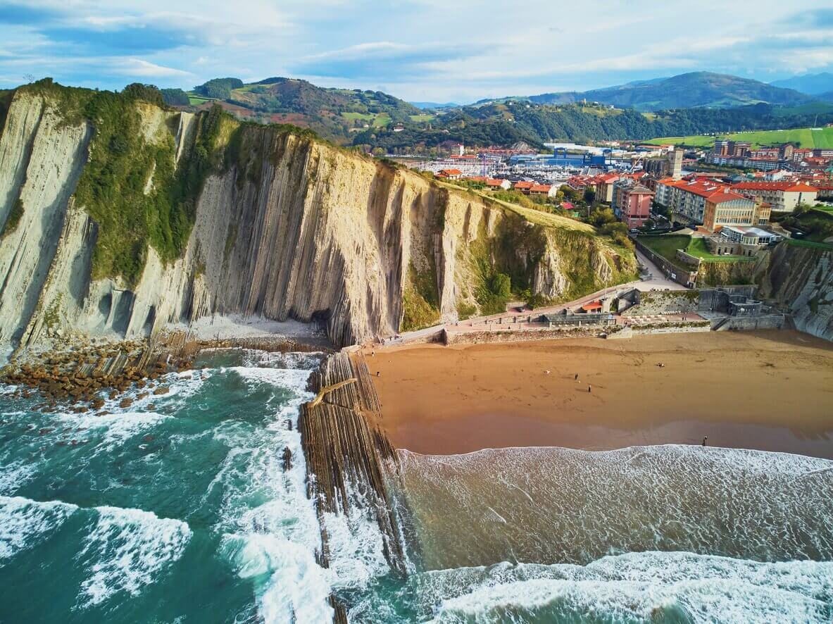 Célèbre flysch de Zumaia, Pays Basque, Espagne
