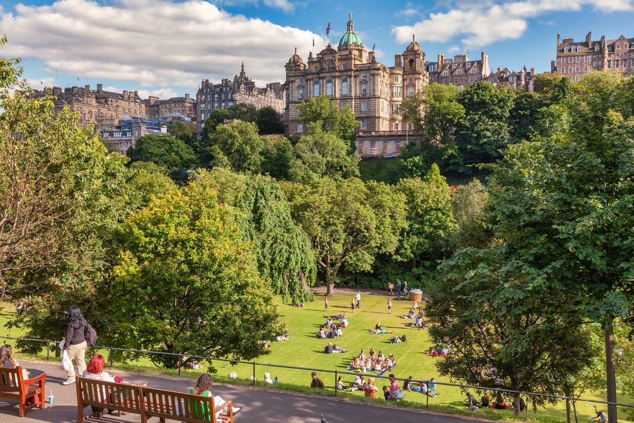 Princes Street Gardens Edinburgh Scotland UK
