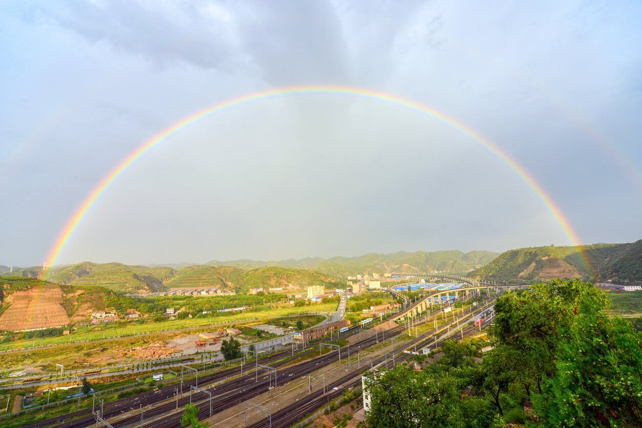 rainbow bridge in Suide city Shaanxi province