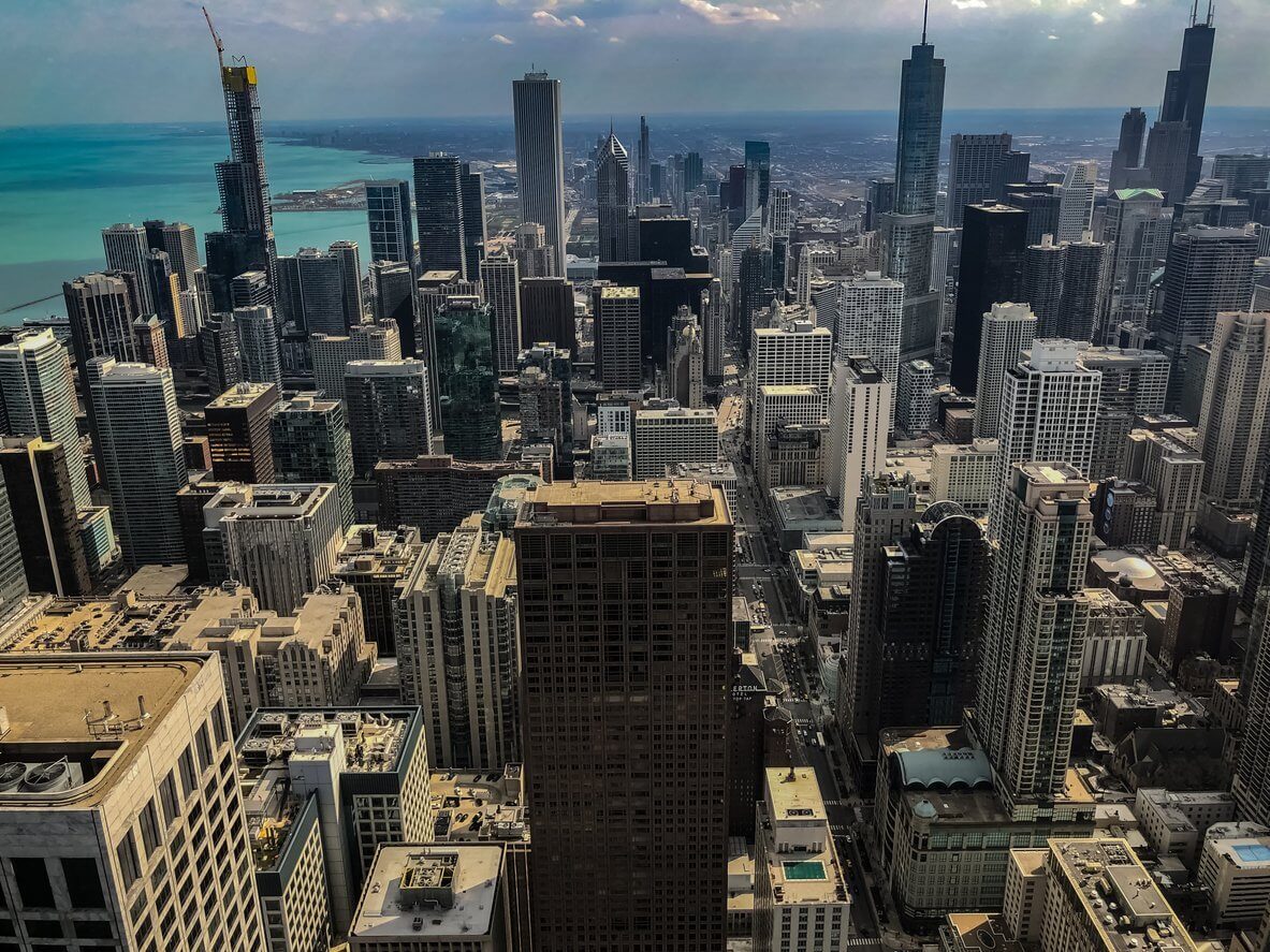 The 360 Chicago observation deck view