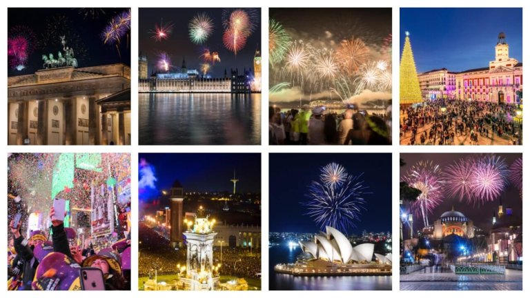 nouvel an dans le monde villes