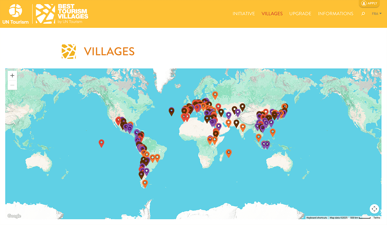 carte villages touristiques onu