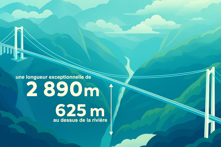 Huajiang Grand Canyon Bridge illustration
